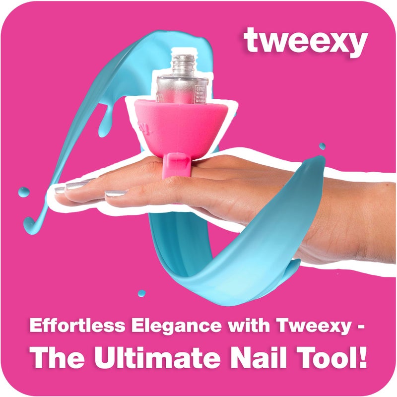 tweexy Wearable Nail Polish Holder Ring - Nail Polish Bottle Holder for Easy Application | Perfect for Fingernail Painting, Manicure & Pedicure | Nail Polish Accessories (Purple Crush) - Image 5